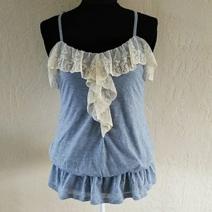 Edge...design by Mine, Antique lace racerback tank